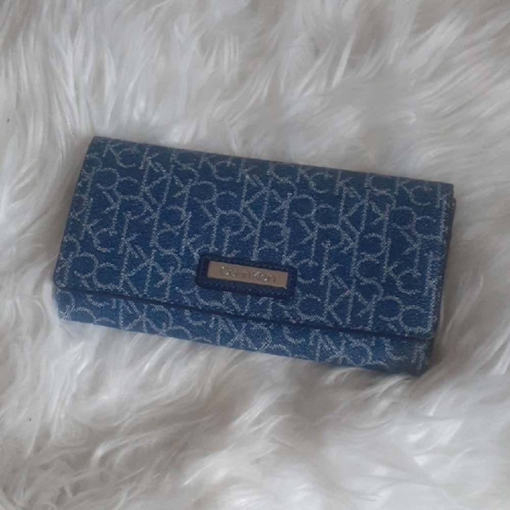 Calvin Klein Blue Monogram Wallet
